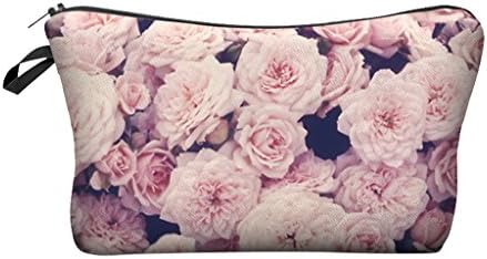 vintage roses pink Cosmetic Coin Cellphone Makeup Cloth Pouch Bag Purse Case