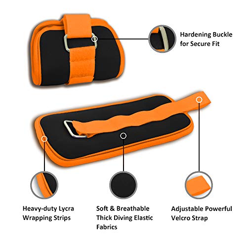 Vaupan Small Hand Wrist Weights, Mini Leg Arm Ankle Weights for Women Kids Toddler Baby Children, Exercise Equipment with Adjustable Straps for Walking Fitness Gym Dancing Aerobics (1 Pair, 1lb 2lb)