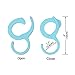 Flammi 3pcs ABS Plastic S Shaped Hooks with Latch Hanging Towel Slipper Hat Clothes for Closet Kitchen Bathroom