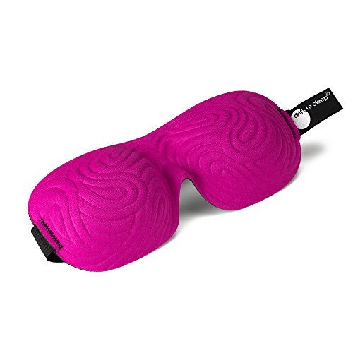 Sleep Mask Luxury Embossed Red or Pink for Women Drift to Sleep Contoured & Comfortable US Patented Eye Mask Ideal for Students, Shift Work ,Travel, Yoga and Meditation Enjoy Restful Sleep NOW! (Pink)