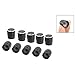 URBEST® 20Pcs Black Metal Liner Taper Rotary Potentiometer Control Knobs Cap Adjustable for 6mm Knurled Shaft Dia.