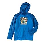 JINX Minecraft Big Boys' Retro Nether Pullover Hoodie (Blue, X-Small)