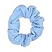 9 Pack Scrunchies Hair Ties (White Navy Light Blue)