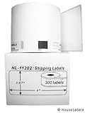 HouseLabels Brother-Compatible DK-1202 Shipping Labels (2-3/7