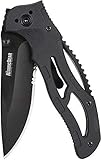 The Atomic Bear Folding Knife with Half Serrated Stainless Steel Blade and G10 Handle Perfect for Rescue, Self Defense, Hunting, Survival, Fishing, Hiking, Camping, Climbing, Work