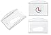 Horizontal Hard Plastic Rigid Card Holder ID Badge Holder Pack of 3