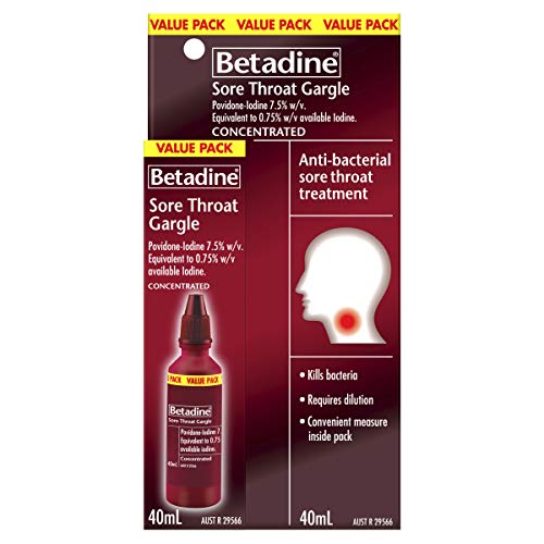 Betadine throat gargle v/pk 40ml (9300655602477)
