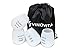 Silicone Wine Glasses (Set of 4) with Bag by Vinovita | Unbreakable Rubber Drinking Cups | Elegant with Cool Written Messages | Durable and BPA Free | Great for Outdoor Parties, Beach, Camping | 12 oz