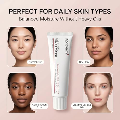 Koriderm Time Reverse Cream All-in-One, Skin Moisturizer Cream for Face - Nourishing, Hydrates, Firms & Reduces Wrinkles with Centella Asiatica (Cica), Collagen & Hyaluronic Acid for All Skin (1Pc)