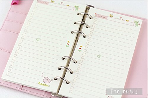 Funcoo Set of 2 45 Sheets Planner Filler Paper Refills Inserts Pages A5 Size Loose Leaf Paper for 6-Holes Binder, Journal, Dairy, Day Planner, Notebook (To Do List) - Thumbnail 4