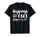 Happiness is Being a Gigi Shirt Cute Womens Grandma Tees