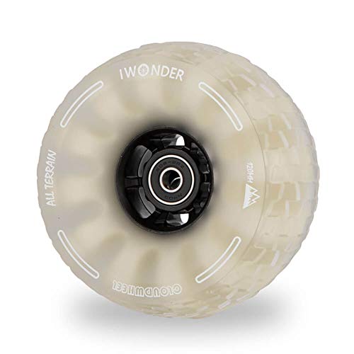 IWONDER Cloud Wheel Electric Skateboard Wheels All Terrain Off Road 120mm 78A Translucent Urethane Patented Damping Foam Core Longboard Wheels