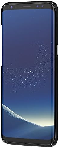 Galaxy S8 Soft Touch Case [Perfect Fit] with 1-Pack Tempered Screen Glass Protector. Anti-Slip Matte Coating for Excellent Grip Thin Hard Protective PC Snap Case 2017 edition - Black