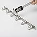 HOMEIDEAS Coat Hook Rack Wall Mounted 16-Inch SUS304 Stainless Steel Brushed Nickel Towel and Key Hook Rail 6 Hooks