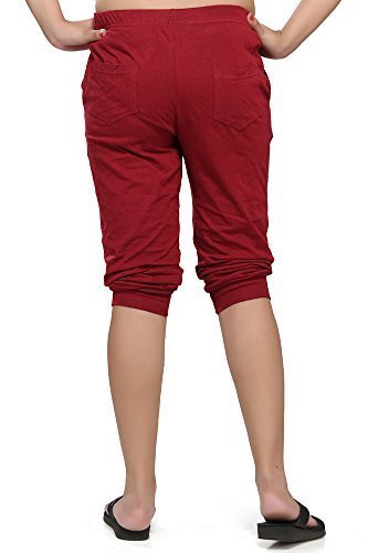 clifton women's comfort capri - maroon