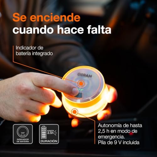 LEDguardian Road Flare Signal V16 IoT, luz de Advertencia LED certificada DGT 3.0, Uso obligatorio en España, 1900K, localización en Tiempo Real
