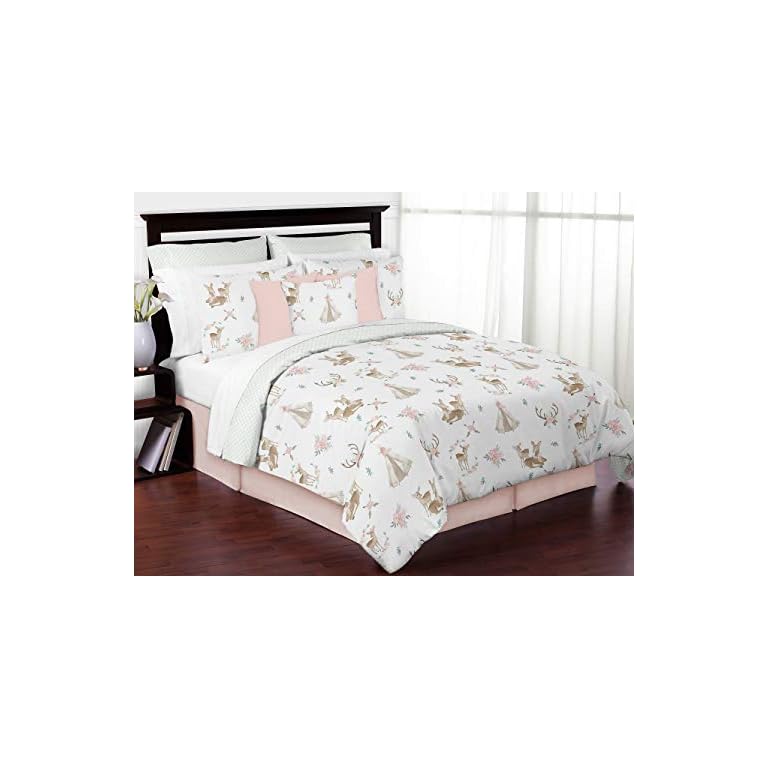 Sweet Jojo Designs Blush Pink, Mint Green and White Boho Accent Floor