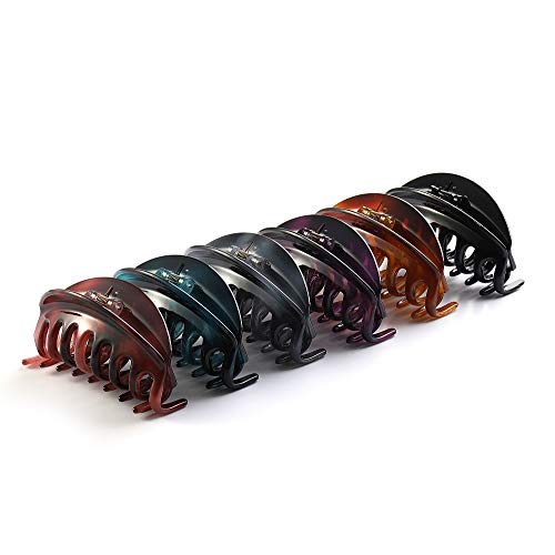 Rosette Hair Premium Chic Styling Hair Claw Clip, Strong Holding Power Hair Clips Clamps Indoor Outdoor Hair Grip Hairpins Hairgrip for Women and Girls Hair Barrettes For Thick Hair (Black)