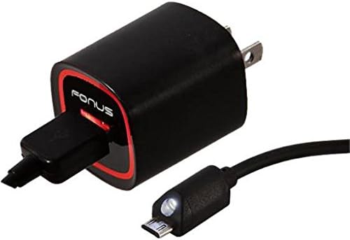 2.4A Rapid Home Wall Travel AC Charger 6ft Long USB Cable MicroUSB Sync Wire Power Adapter Cord LED Flashlight for Verizon Kyocera Brigadier - Verizon Kyocera DuraForce Pro