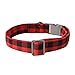 Unique style paws Cotton Dog Collar with Bow Puppy Collar with Black Red Plaid for Small Medium Large Boys Girls Dogs