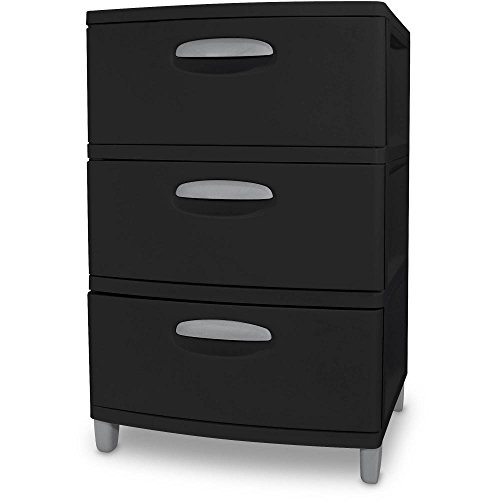 Sterilite 3 Drawer Unit, Black Pricepulse