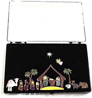 69265 Nativity, Collectible Pins, 16 Pieces, Diestruck Enamel Lapel Pins
