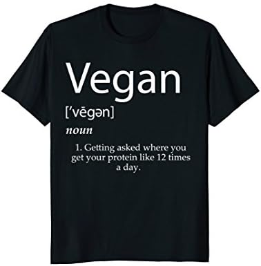 Mens Vegan Definition Shirt Funny Veganism Protein Cookbook Gift XL Black