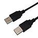 SNANSHI USB Male to Male, USB to USB Cord USB Cable Male to Male USB 2.0 Cable Type A Male to Type A Male 25FT,Black