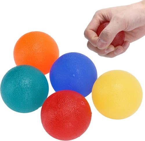 Longzhuo Pelota de Terapia de Mano, Silicona Pelotas de Ejercicio de Mano, Pelotas Redondas para Aliviar el Estrés, para Ejercicios de Mano, Bedo y Muñeca, Músculos de Artritis
