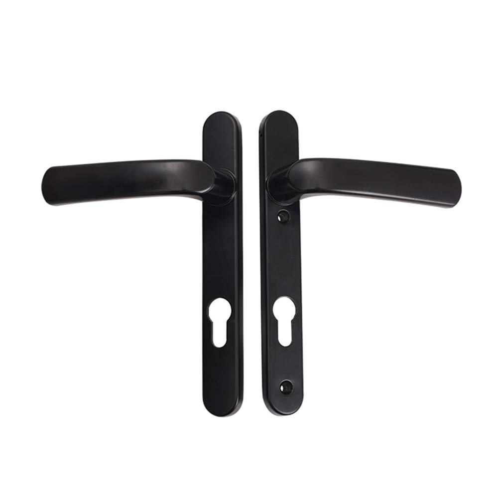 tooloflife PVC Door Handles White/Black, External Door Handle, 92PZ Sprung, Double Glazing, Set of 1 Pair
