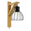 EGLO Wandlamp Rampside 1, 1-lichts wandlamp vintage, industrieel, retro, wandlamp van binnen van hout en staal…