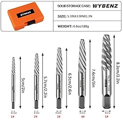 5Pcs Screw Extractor Set Spiral Flute Bolt