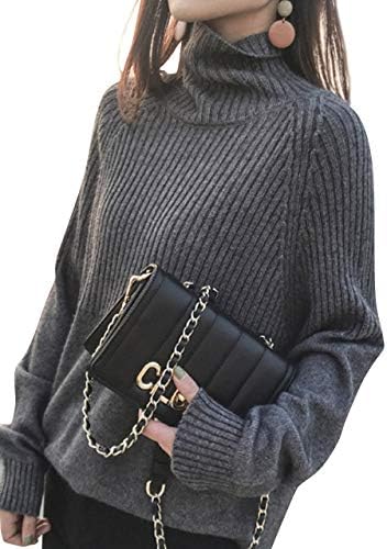 [ラクサス] タートルネック セーター ニット ハイネック 3色展開 プルオーバー レディース