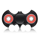 iSmalt Bat shape Fidget Spinner Toy Stress Reducer Perfect For ADD, ADHD, Anxiety, and Autism Adult Children (Black-red)