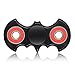 iSmalt Bat shape Fidget Spinner Toy Stress Reducer Perfect For ADD, ADHD, Anxiety, and Autism Adult Children (Black-red)