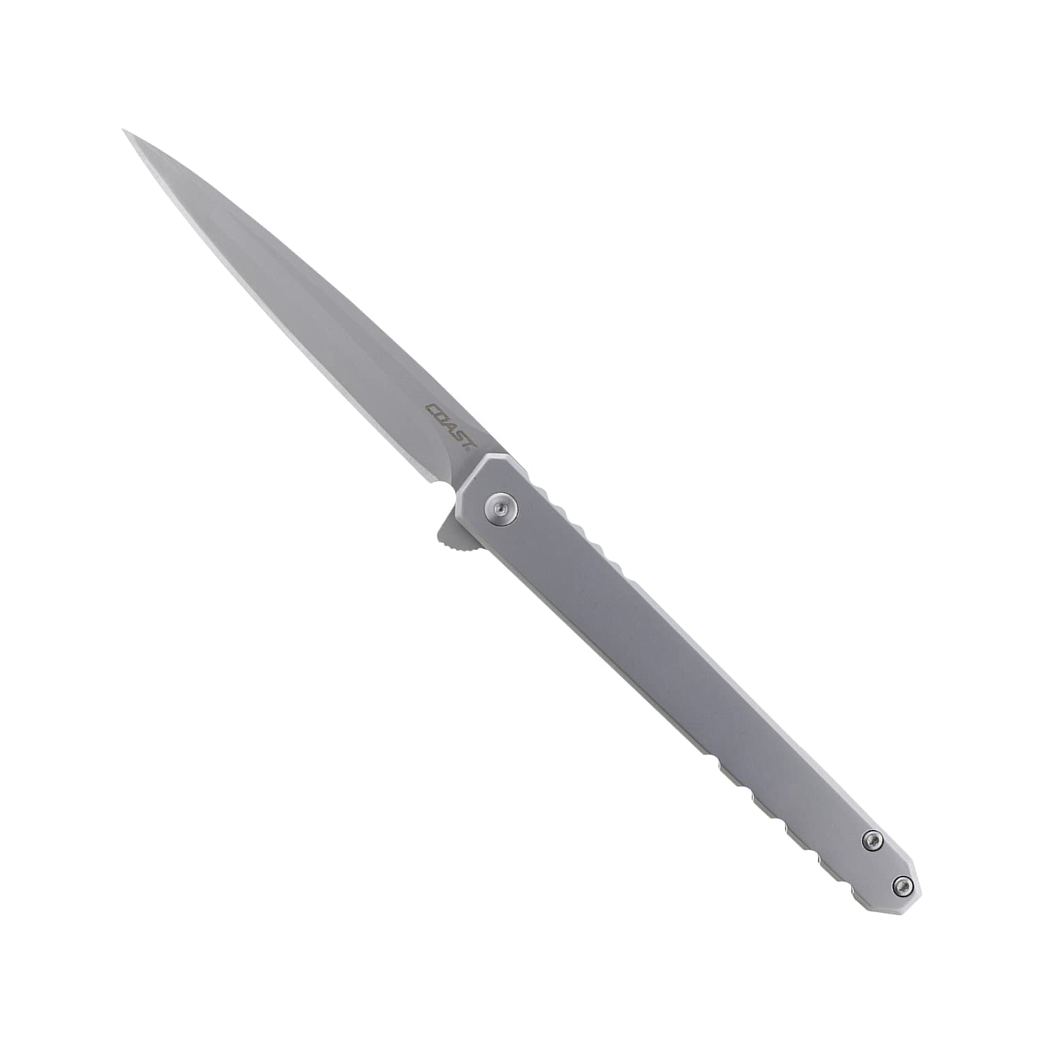 Photo 1 of ***Missing 2 Screws*** COAST Founder's Collection LX530 ORIGIN, Gentleman's EDC Folding Pocketknife, Flip Tab, Frame Lock, Pocket Clip, Stainless-Steel, Silver