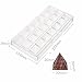 Jeteven 3D Pyramid Thickened Clear Polycarbonate Chocolate Mold Jelly Candy Making Mold 21-Piece Tray