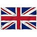Anley Fly Breeze 3x5 Foot United Kingdom UK Flag - Vivid Color and UV Fade Resistant - Canvas Header and Double Stitched - British National Flags Polyester with Brass Grommets 3 X 5 Ft primary