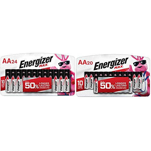 Energizer Max AA Batteries Value Pack, 44 Count of Alkaline AA Battery