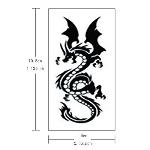 Small dragons Temporary Tattoos Stickers for kids Women Men Girls 6 Sheets, Fake dragon lovely Tattoos Paper Body Sticker Set Party Favors,waterproof and Long Lasting body tattoos by Yesallwas (Set 1)