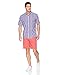 Amazon Essentials Men's Regular-Fit Short-Sleeve Poplin Shirt, Blue/Red/Plaid, Medium
