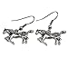 Horse Earrings [Galloping/Prancing] Crystal Paved