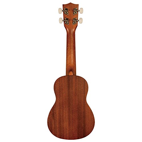 Kala KA-15S-H1 Satin Mahogany Soprano Ukulele - Hawaiian Islands Bundle with Hard Case, Tuner, Strap, Fender Play Online Lessons, Austin Bazaar Instructional DVD, and Polishing Cloth - Thumbnail 3