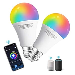 Aigostar Smart WiFi-bulb G45 E14-fitting, werkt met Alexa en Google Home, van kleur te veranderen, 5W LED-lampen…