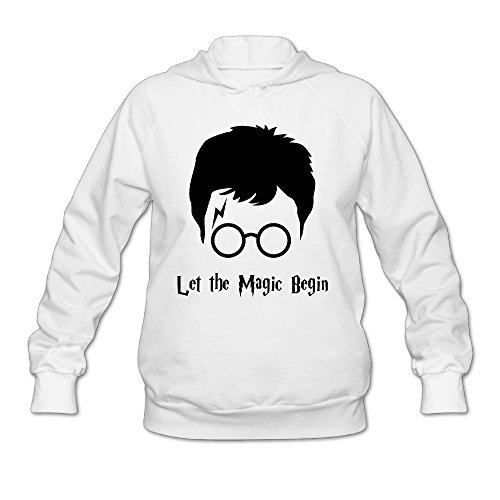 SAMMOI Harry Potter Men's Sport Hooded Sweatshirt M White