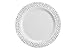 Party Bargains White Silver China Like Real Plastic Plate | Elegant Silver Lace Rim & Durable Lace Collection Disposable Plates Perfect for Wedding & Party Dinnerware - 10.25 Inch | Pack of 40