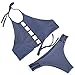 Gopen Brazilian Bikini Swimwear Triangle Bottom Top Halter Push Up Bikini Bathing Suits For Women Beachwear Set