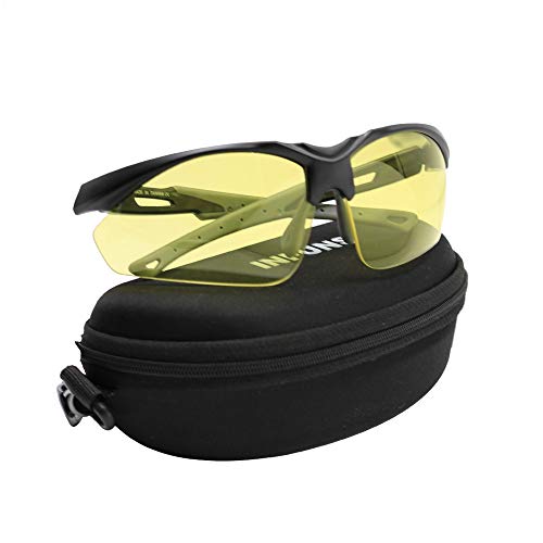 PROTEAR Shooting Glasses UV 400 Protection Protective Eyewear,Anti Fog Anti Scratch Safety Glasses with Case,Yellow - Thumbnail 5