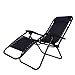 PARTYSAVING Infinity Zero Gravity Outdoor Lounge Patio Pool Folding Reclining Chair APL1059, Black