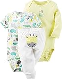 Carter's Baby Girls Take Me Away 3-Piece Little Character Set  -3 Months -Yellow